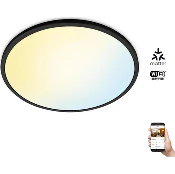 WiZ - LED Stmívatelné stropní svítidlo SUPERSLIM LED/22W/230V černá Wi-Fi