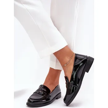 Dámské mokasíny Elegantní Lakované Dámské Mokasíny Z Přírodní Kůže Vinceza VINCEZA černá 3276824
