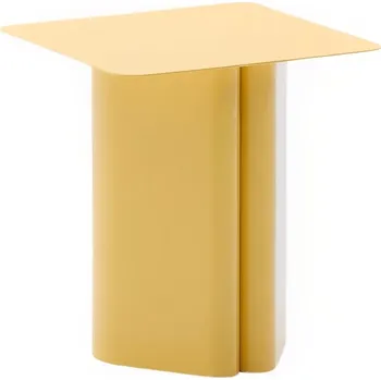 Toaletní stolek Žlutý kovový odkládací stolek Kave Home Arvin 42 x 42 cm