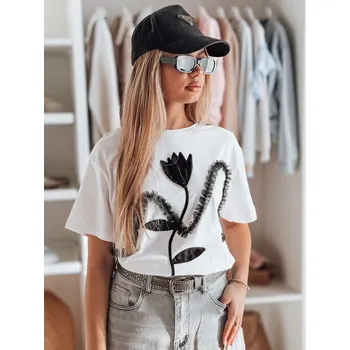 Dámské tričko Dámské oversize triko s 3D efektem DStreet černá | bílá | šedá 3261756