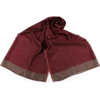 Šála Šátek / šála s lurexem 75x190 cm, barva 3 vínová