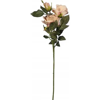 umělá květina Umělá Větvička se Třemi Růžemi Lososová Dekorace Na Hřbitov Hrob 65 cm