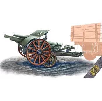 Plastikový model ACE 1/72 Cannone da105/28 w/ carrello elastico trailer