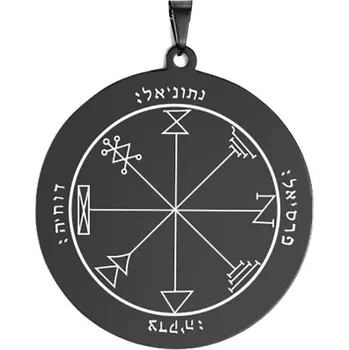 Přívěsek Talisman jupiter pro bohatství a ochranu | amulet pro bohatství | ocelový přívěsek - Jupiter 1 černý