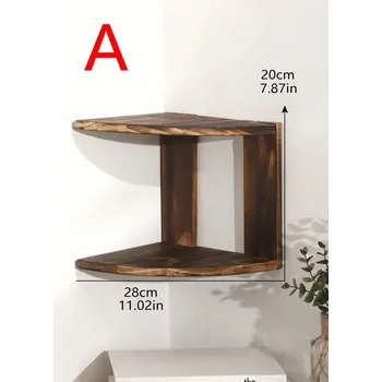 police Rohová police PVC plovoucí úložná | nástěnný regál - TK011-M01596