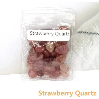 Dekorace do akvária Přírodní krystalové kameny pro dekorace, akvária, šperky | dekorace do akvária | přírodní kameny - Jahodový křemen , 20 g se sáčkem