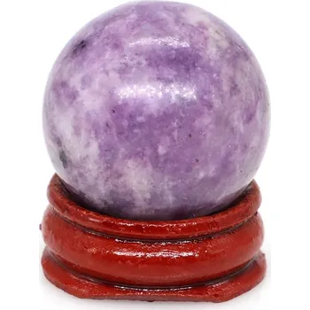 Kamenná minerální koule 30 mm | přírodní kámen | masážní koule - Lilac lepidolit , 5 KS