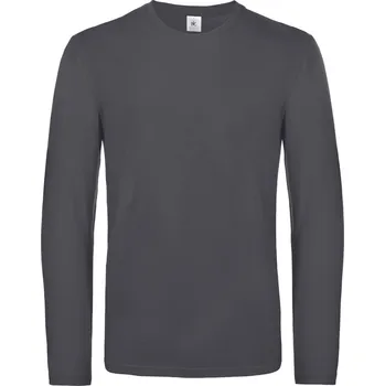 Dívčí tričko Tričko s dlouhým rukávem z těžké bavlny #E190 LSL dark grey M