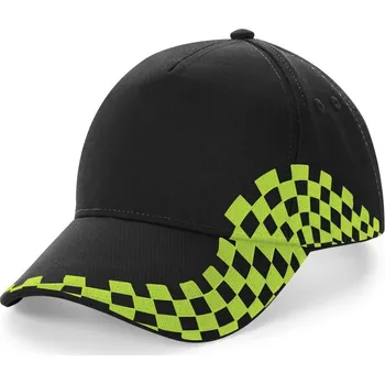 Pokrývka hlavy 5 panelová kšiltovka "Grand Prix" B 159 black-lime green onesize