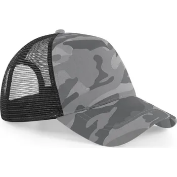 Pokrývka hlavy 5 panelová Trucker kšiltovka "Camo" B 694 arctic camo onesize