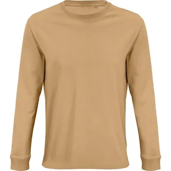 Pánská móda Bio tričko s dlouhým rukávem Pioneer LSL dark beige S