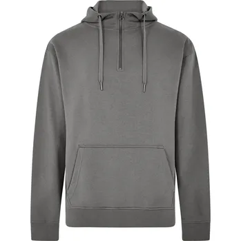 Dámská mikina Mikina s kapucí a 1/4 zipem dark grey XL