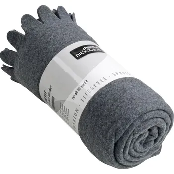 přikrývka Fleecová deka s třásněmi JN 957 light grey melange onesize