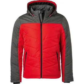 Pánská zimní bunda JN 1134 red-anthracite melange 3XL