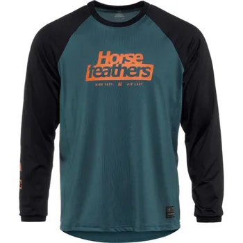 Cyklistické oblečení Dres s dlouhým rukávem HORSEFEATHERS Spike Petrol/Black - L