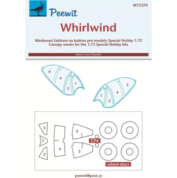 Plastikový model Peewit 1/72 Canopy mask Whirlwind (SP.HOBBY)