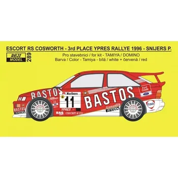 Plastikový model Reji model 1/24 Transkit Escort RS Cosworth Bastos team 1996