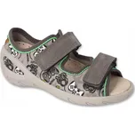 Befado pantofle papuče sandály bačkory na suchý zip kožená stélka 063X021 R 29