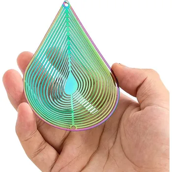 Zahradní dekorace Otočný větrný závěsný spinner ve tvaru vodní kapky | zahradní dekorace, venkovní závěs, lapač světla