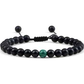 Náramek Náramek z minerálů | náramek pro páry | korálkový náramek - Matný-malachit