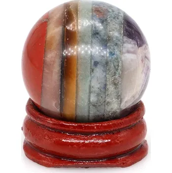 Kamenná minerální koule 30 mm | přírodní kámen | masážní koule - 7 Čakra , 5 KS
