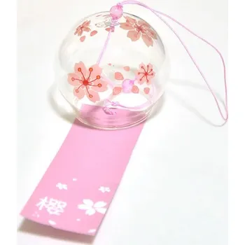 Zahradní dekorace Japonský zvonek sakura | ruční závěs, zahradní dekorace - sakura 2 růžová