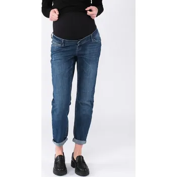 Těhotenské džíny Norah Boyfriend – tmavě modré, bavlna Velikost: 31