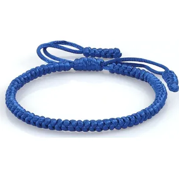 Náramek Modrý náramek štěstí | tibetský náramek, ručně pletený náramek - Modrý