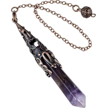 Přívěsek Kyvadlový přívěsek z minerálu | přívěsek kámen, krystal kyvadlo - Ametyst