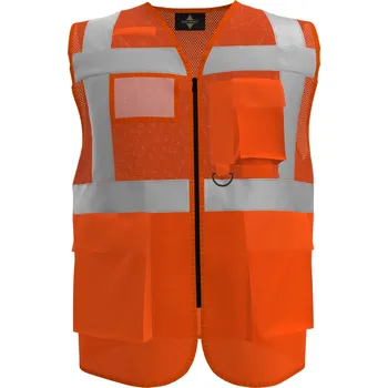 Pracovní oblečení Hi-Vis multifunkční vesta KXEXQ – Athens hi vis orange 5XL