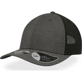 Kšiltovka 6 panelová síťovaná kšiltovka Whippy dark grey melange onesize