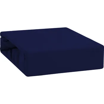 Prostěradlo PROSTĚRADLO S GUMOU 100% BAVLNA 180X200 + 27 CM TMAVĚ MODRÉ