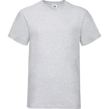 Pánské tričko Tričko s výstřihem do V Valueweight V-Neck T heather grey XL