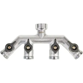 rozdělovač topení GEKA IDEAL čtyřcestný rozdělovač s vnějšími závity