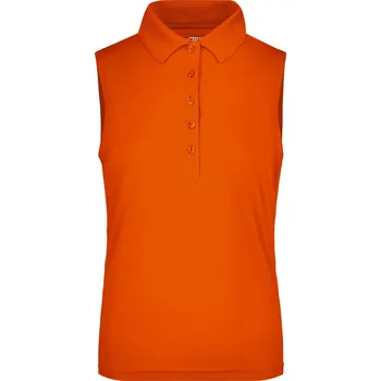 Dámské tričko Dámské polo bez rukávů JN 575 dark orange S