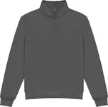 Mikina s 1/4 zipem dark grey XL