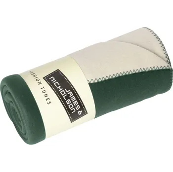 přikrývka 2-vrstvá fleecová deka JN 952 dark green-cream onesize