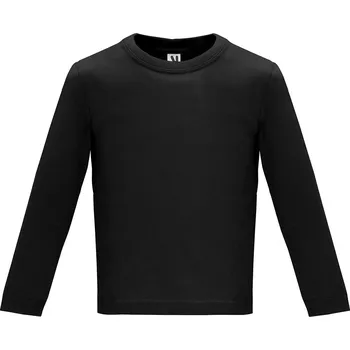 Dámské tričko Dětské tričko s dlouhým rukávem Baby černá (02) 6M