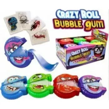 Čokoláda Žvýkačky pro děti Crazy roll bubble gum 15g (Žvýkačky pro děti Crazy roll bubble gum 15g)