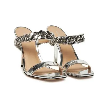 Dámské pantofle Nazouváky MICHAEL Michael Kors Bianca 40S5BCHS1M Stříbrná 36