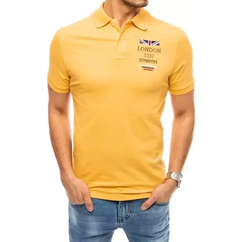 Polo tričko s výšivkou žluté Dstreet DStreet hořčicová 3263746