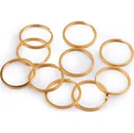 Kroužek na klíče Ø30 mm plochý, barva 2 žluté zlato