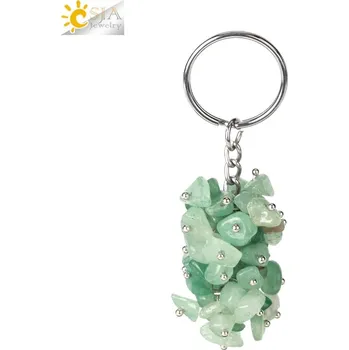 Přívěsek Krystalový přívěsek na klíče | ochranný amulet, pánský přívěsek - Zelený avanturín