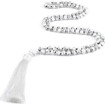 Náhrdelník Mala náhrdelník s přírodním kamenem | buddhistické korále, meditační korále - Černá borovice