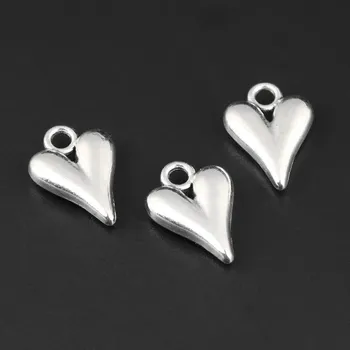 Přívěsek 30 ks Přívěsek na šperky | přívěsky srdce, šperkové komponenty