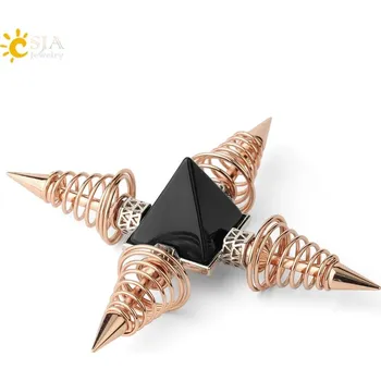 Minerální talisman pro meditaci a energii | přírodní kameny, meditační pyramida - Černý onyx