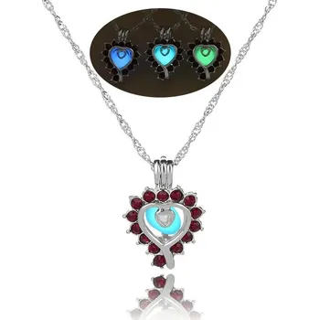 Náhrdelník Svítící náhrdelník s přívěskem | dámský náhrdelník, svítící želva - 16 , Modrý