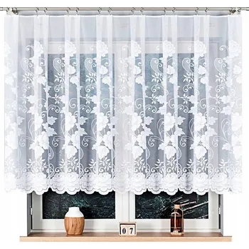 Záclona vzor 023006 bílá 130 cm metráž