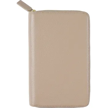 Diář Kožený obal na diář | cestovní obal, plánovací deník - Oblázková taupe