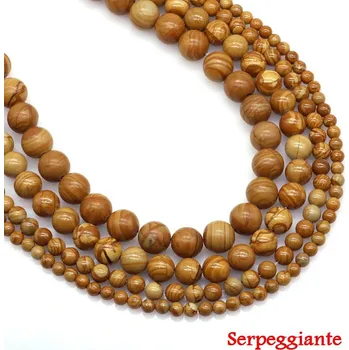 Korálek Minerální korálky na výrobu šperků | minerální korálky | přírodní kámen - Serpeggiante , 8 mm (45 až 46 ks)